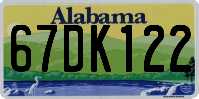 AL license plate 67DK122