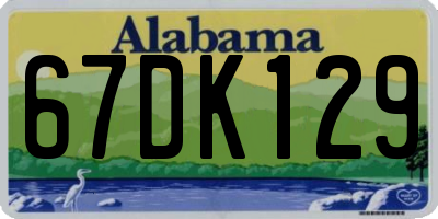 AL license plate 67DK129