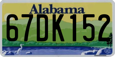 AL license plate 67DK152