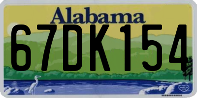 AL license plate 67DK154