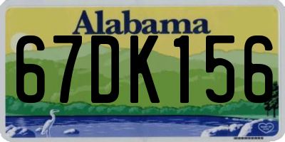 AL license plate 67DK156