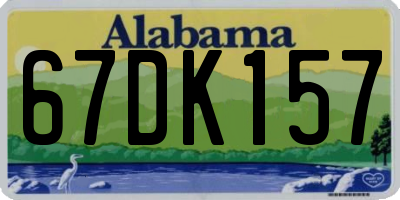 AL license plate 67DK157