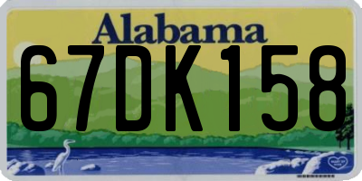 AL license plate 67DK158