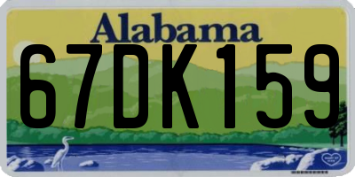 AL license plate 67DK159