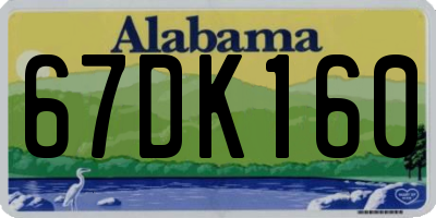 AL license plate 67DK160