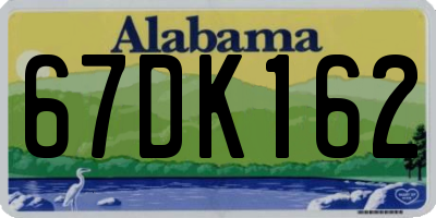 AL license plate 67DK162