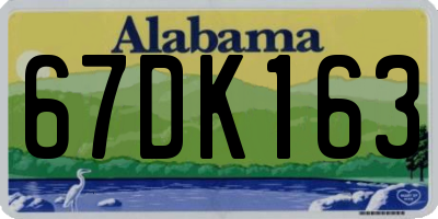 AL license plate 67DK163