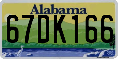 AL license plate 67DK166