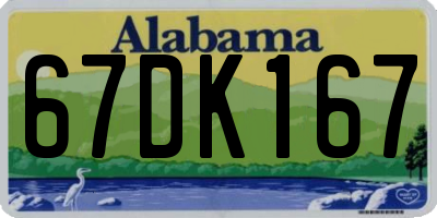 AL license plate 67DK167