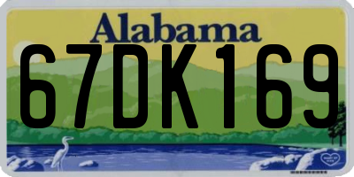 AL license plate 67DK169