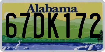 AL license plate 67DK172