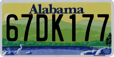 AL license plate 67DK177