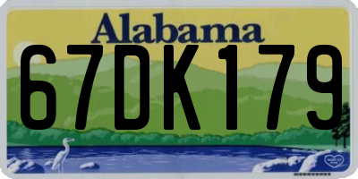 AL license plate 67DK179