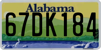 AL license plate 67DK184