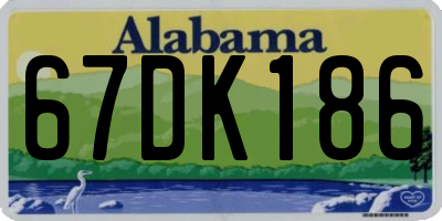 AL license plate 67DK186