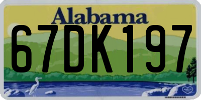 AL license plate 67DK197