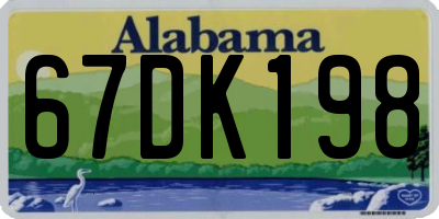 AL license plate 67DK198