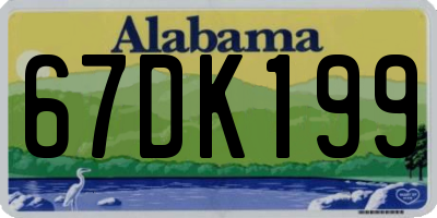 AL license plate 67DK199