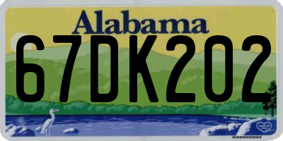 AL license plate 67DK202