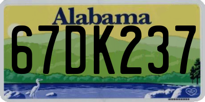 AL license plate 67DK237