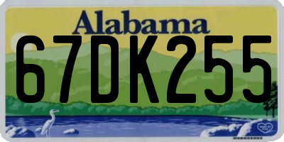 AL license plate 67DK255