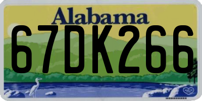 AL license plate 67DK266