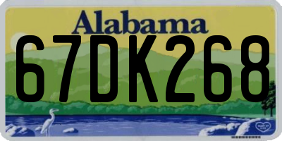 AL license plate 67DK268