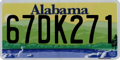 AL license plate 67DK271