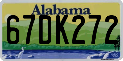 AL license plate 67DK272