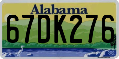 AL license plate 67DK276