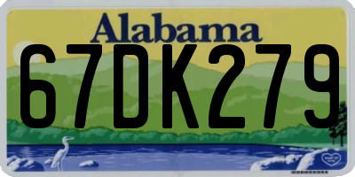 AL license plate 67DK279