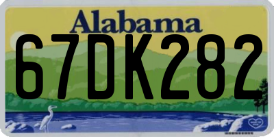 AL license plate 67DK282