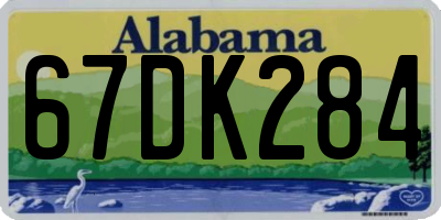 AL license plate 67DK284