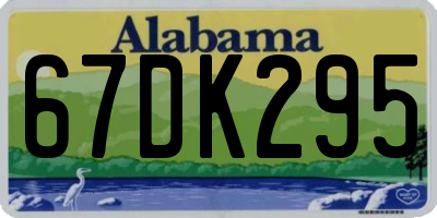 AL license plate 67DK295