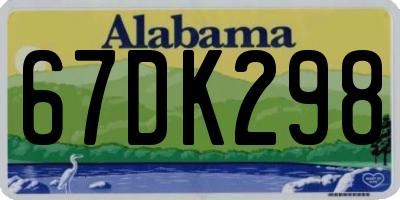 AL license plate 67DK298