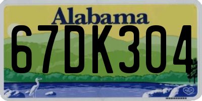 AL license plate 67DK304