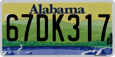 AL license plate 67DK317