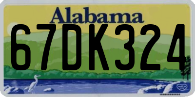 AL license plate 67DK324