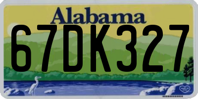 AL license plate 67DK327