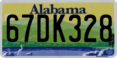 AL license plate 67DK328