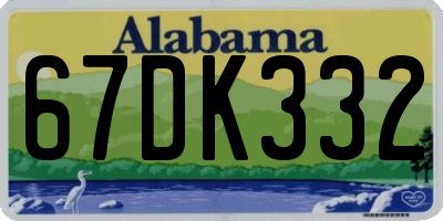 AL license plate 67DK332