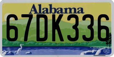 AL license plate 67DK336