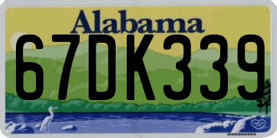 AL license plate 67DK339
