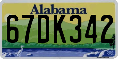 AL license plate 67DK342