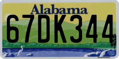 AL license plate 67DK344