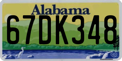 AL license plate 67DK348