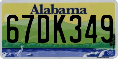 AL license plate 67DK349