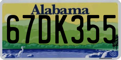 AL license plate 67DK355