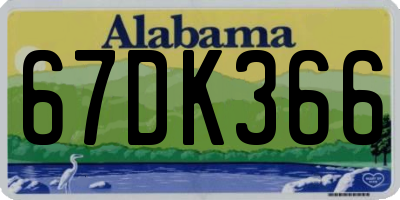 AL license plate 67DK366