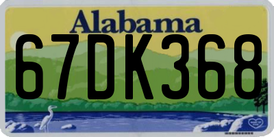 AL license plate 67DK368